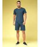 Rigo Teal Cotton Slim Fit Men's Tracksuit ( Pack of 1 )