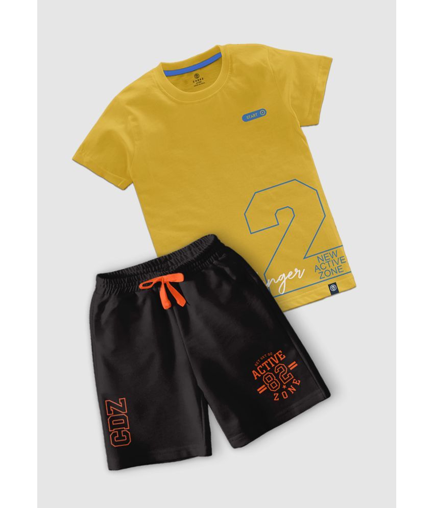     			CODEZ Multicolor Cotton Blend Boys T-Shirt & Shorts ( Pack of 1 )