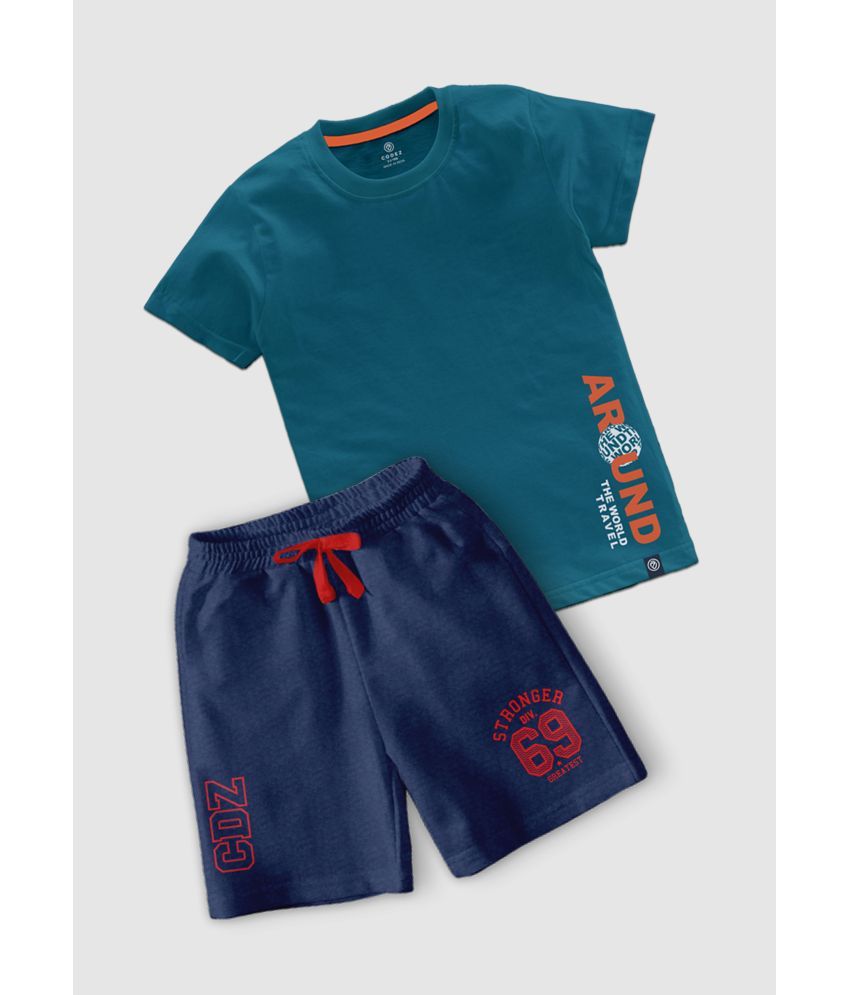     			CODEZ Multicolor Cotton Blend Boys T-Shirt & Shorts ( Pack of 1 )