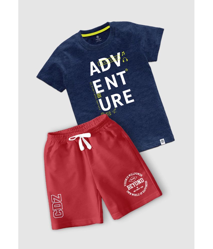     			CODEZ Multicolor Cotton Blend Boys T-Shirt & Shorts ( Pack of 1 )