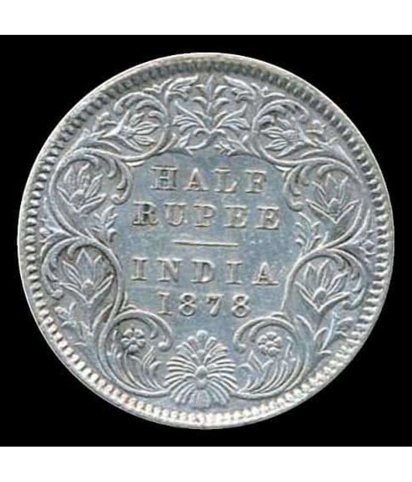     			HALF RUPEES 1878