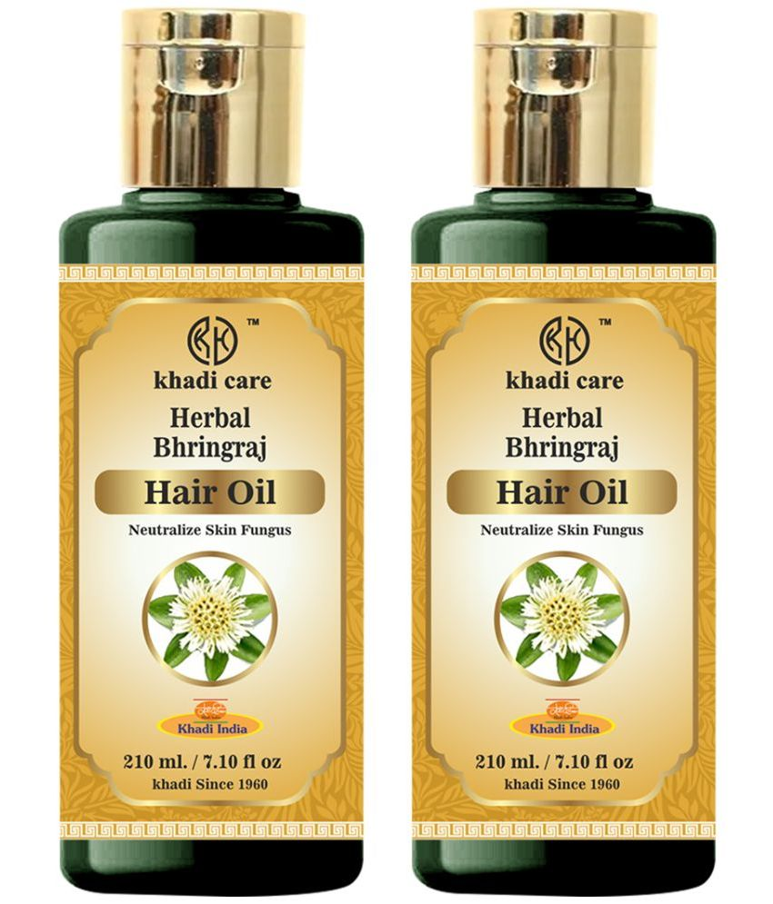     			Khadi Care Herbal Bhringraj Hair Oil (210ml Each) Pack of 2