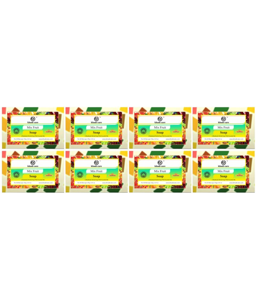     			Khadi Care Beauty Mix Fruit Soap for All Skin Type ( Pack of 8 )