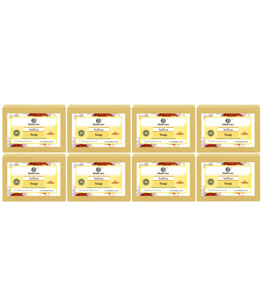     			Khadi Care Beauty Saffron Soap for All Skin Type ( Pack of 8 )