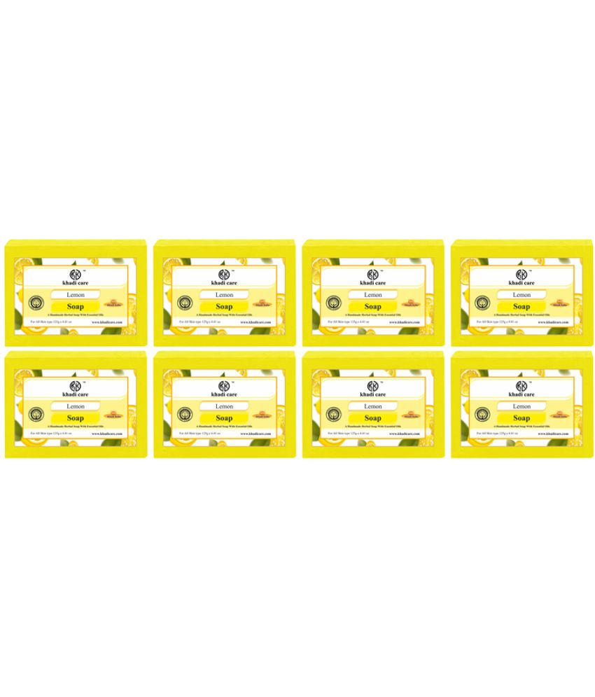     			Khadi Care Freshness Lemon Soap for All Skin Type ( Pack of 8 )