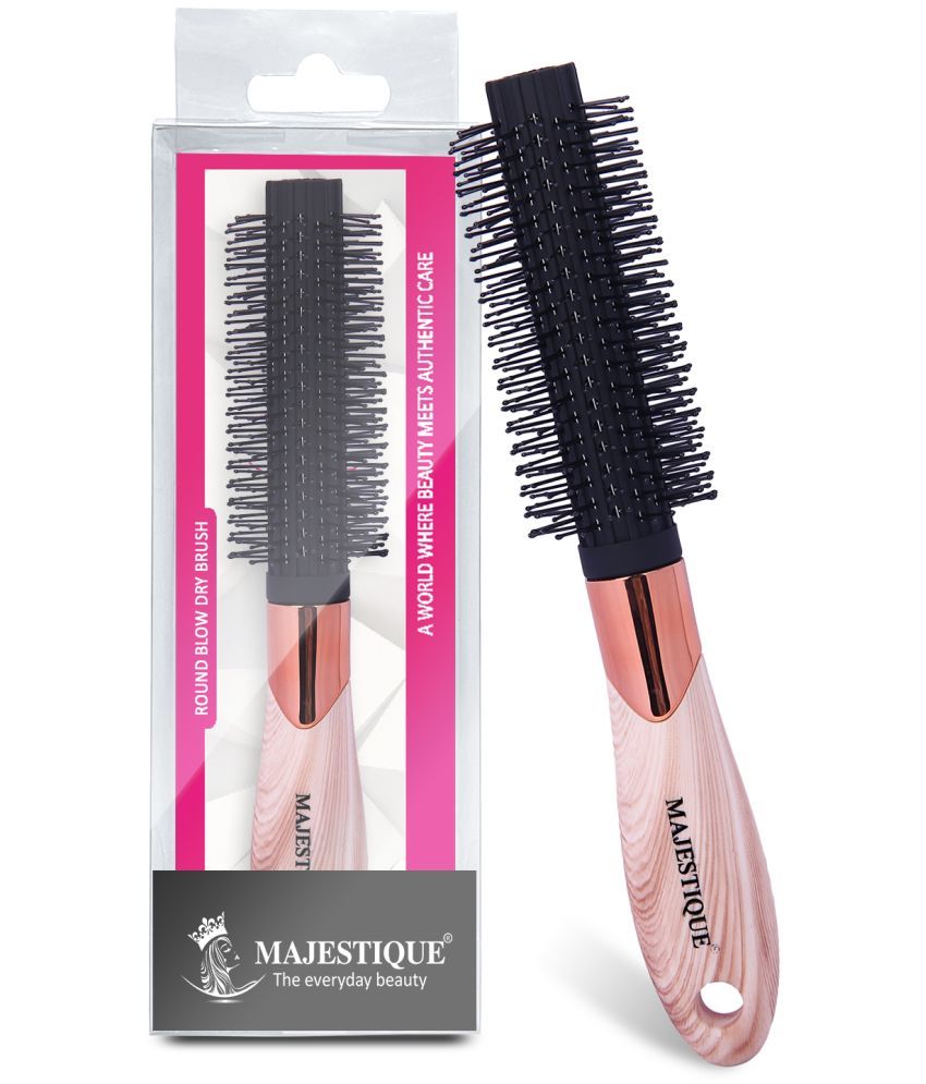     			Majestique Roller Hair Brush Prime Black Round Hair Brush Blow Drying Hair Styling For Men & Women