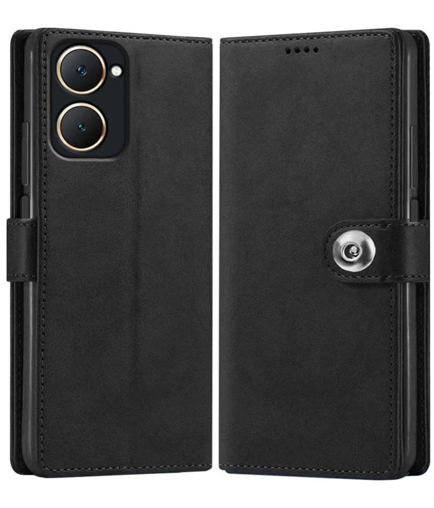     			NBOX Black Flip Cover Leather Compatible For Vivo Y18 ( Pack of 1 )