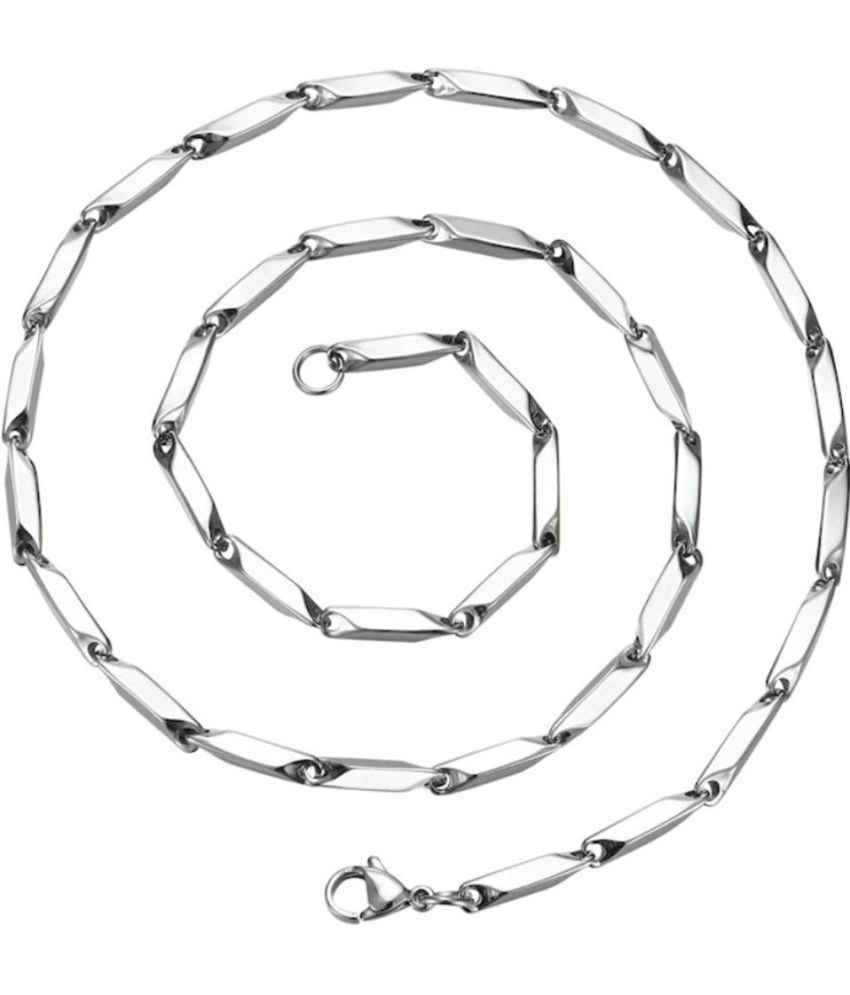     			WTM Rhodium Plated Chain ( Pack of 1 )