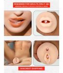 3in1 Vaginal Anas Mouth Masturbator for Men- 7 inch Full Stretchable Length Life Like Realistic Pussy Anal Mouth Masturbator with Free Calmras Lube