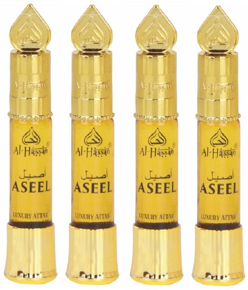     			Al - Hassan Aseel Attar For Men & Women - Pack of 4 (6ml Each) Alcohol Free Attar