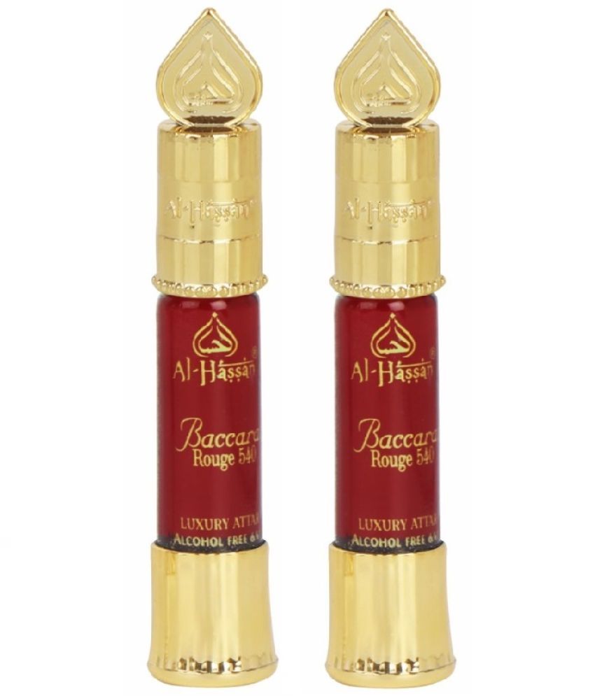     			Al - Hassan Baccarat Rouge Attar For Men & Women - Pack of 2 (6ml Each) Alcohol Free Attar