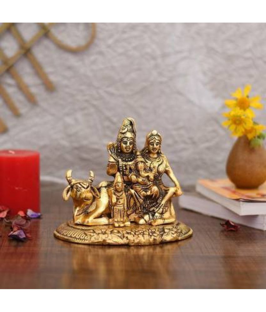     			Art n Hub Metal Shiv Parivar / Shiv Parvati With Ganesh And Kartik Decorative Showpiece/God Idol (Pack of 1)