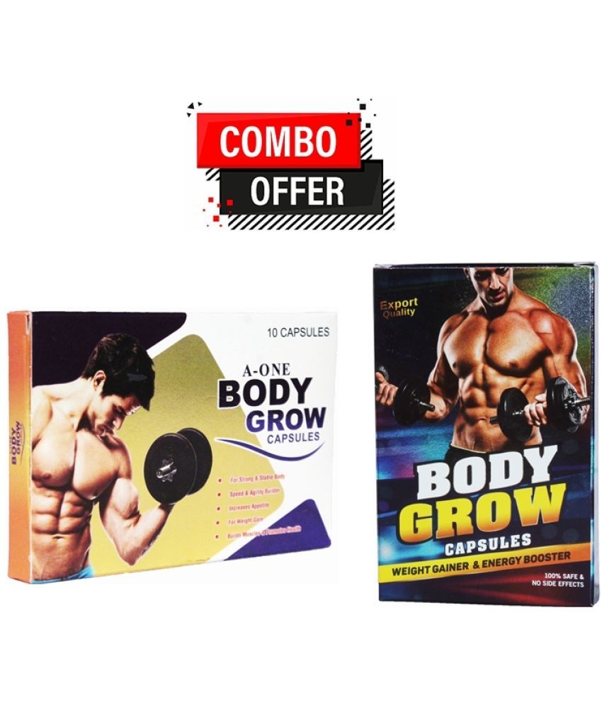     			Dr. Chopra Body Grow Weight Gain Capsule 10no.s & G&G A-One Body Grow Capsules 10 no.s Unflavoured Pack of 2