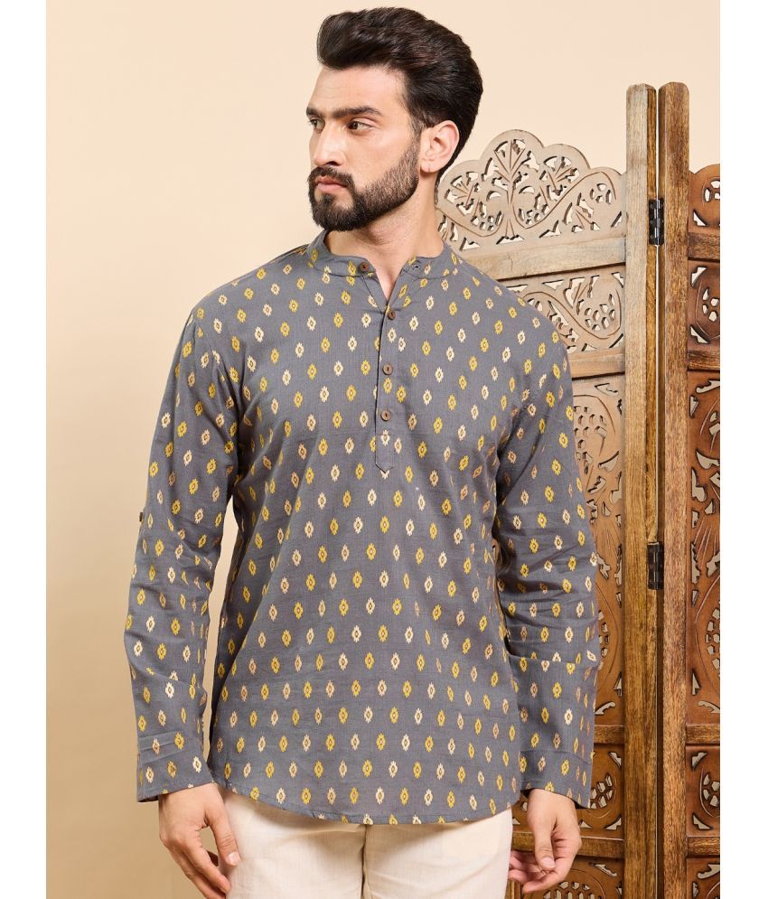     			Ethnic Bay Grey Viscose Men's Regular Kurta ( Pack of 1 )