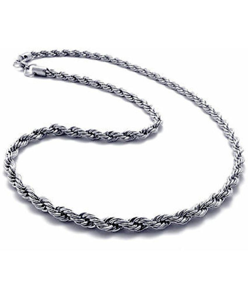     			Green Spritual Rhodium Plated Chain ( Pack of 1 )