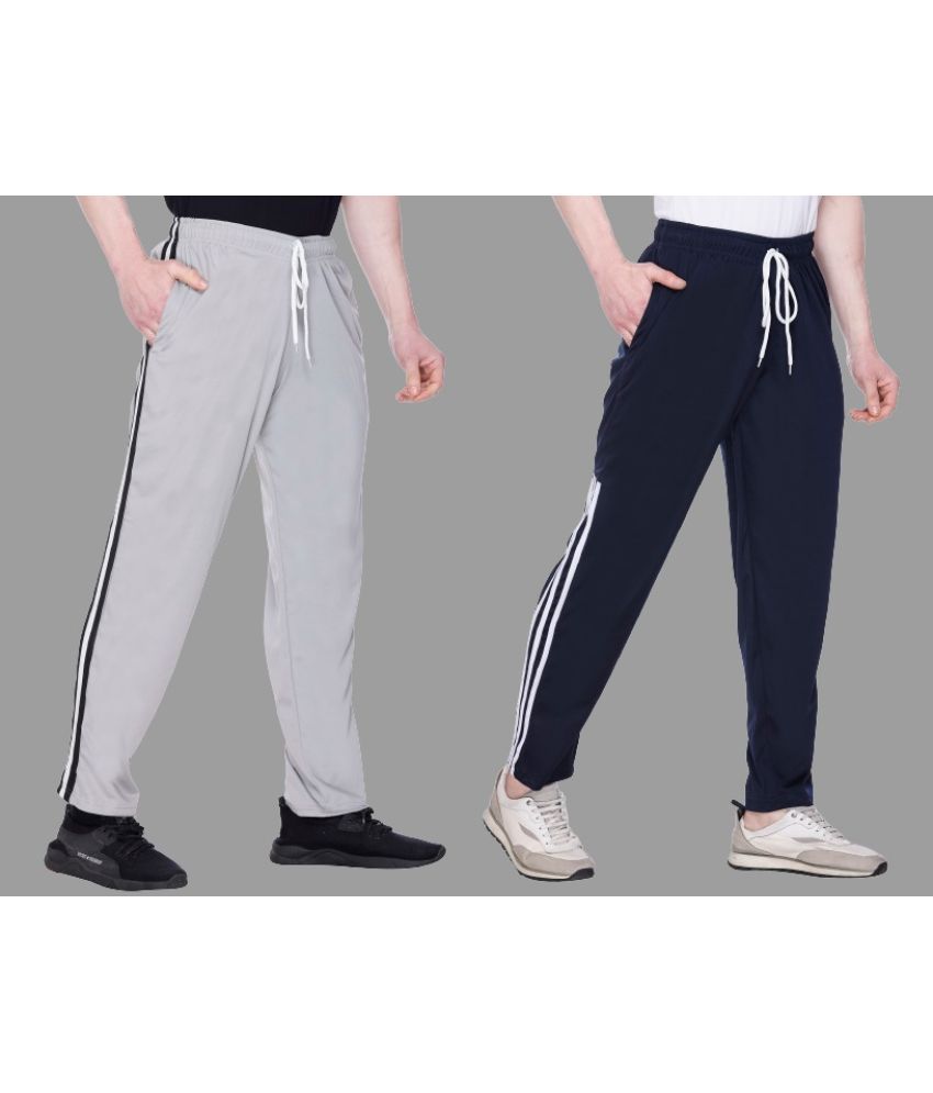     			HVBK Multicolor Polyester Men's Trackpants ( Pack of 2 )