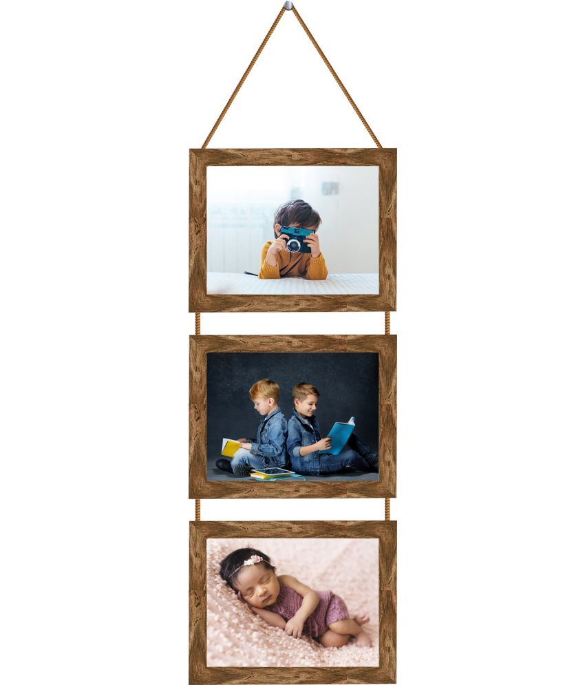     			Indianara Wood Brown Photo Frame Sets - Pack of 1