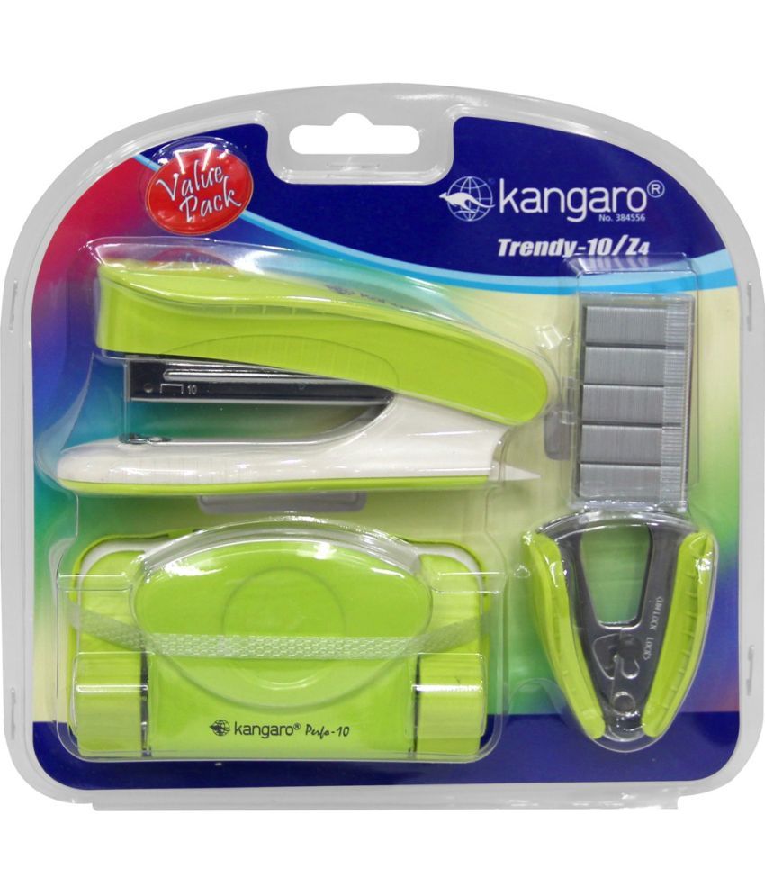     			Kangaro Desk Essentials TRENDY-10/Z4 Combo Gift Pack | Stationery Gift Set for Office, Diwali, Weddings, Birthday, Holiday Presents, Celebrations | Parrot Green, Pack of 1 | Color May Vary