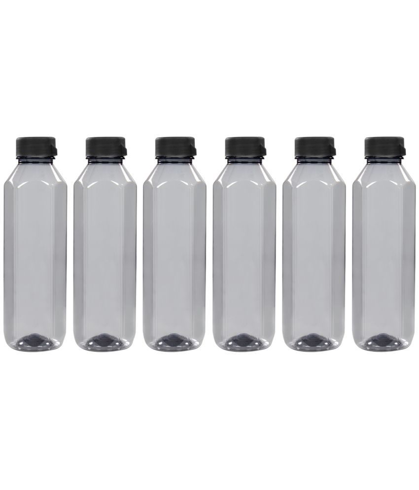     			PearlPet Topaz-1000ML-GREY-6PCS Grey Plastic Water Bottle 1000 mL ( Set of 6 )