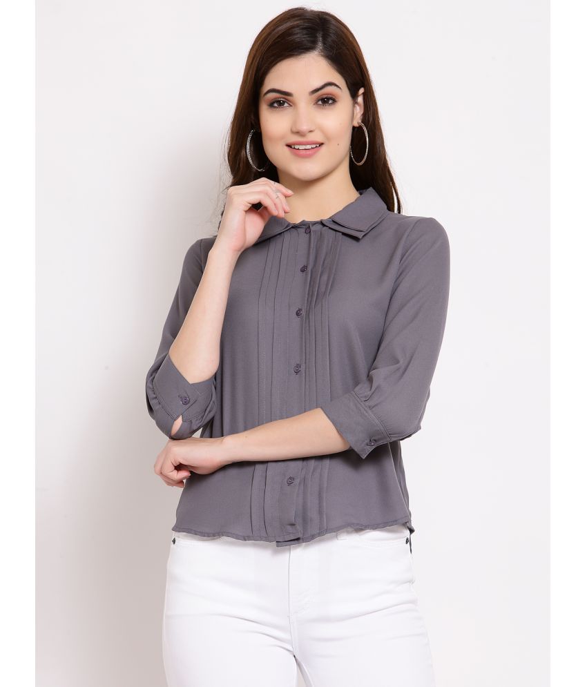     			Style Quotient by NOI Grey Polyester Women's Shirt Style Top ( Pack of 1 )