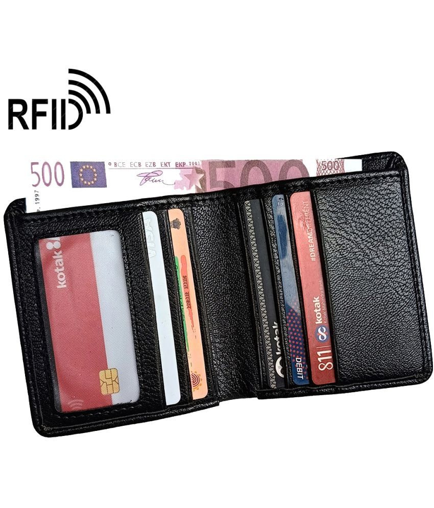     			Wingers Black Faux Leather Men's RFID Wallet ( Pack of 1 )