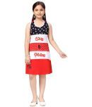 Aarika Cotton Skater Dress For Girls ( Pack of 1 , Red )