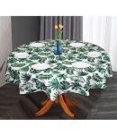 Oasis Hometex Printed Cotton 6 Seater Round Table Cover ( 152 x 152 ) cm Pack of 1 Green