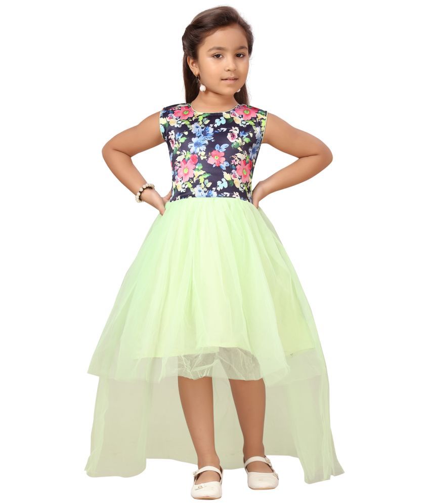     			Aarika Nylon Fit And Flare Dress For Girls ( Pack of 1 , Sea Green )