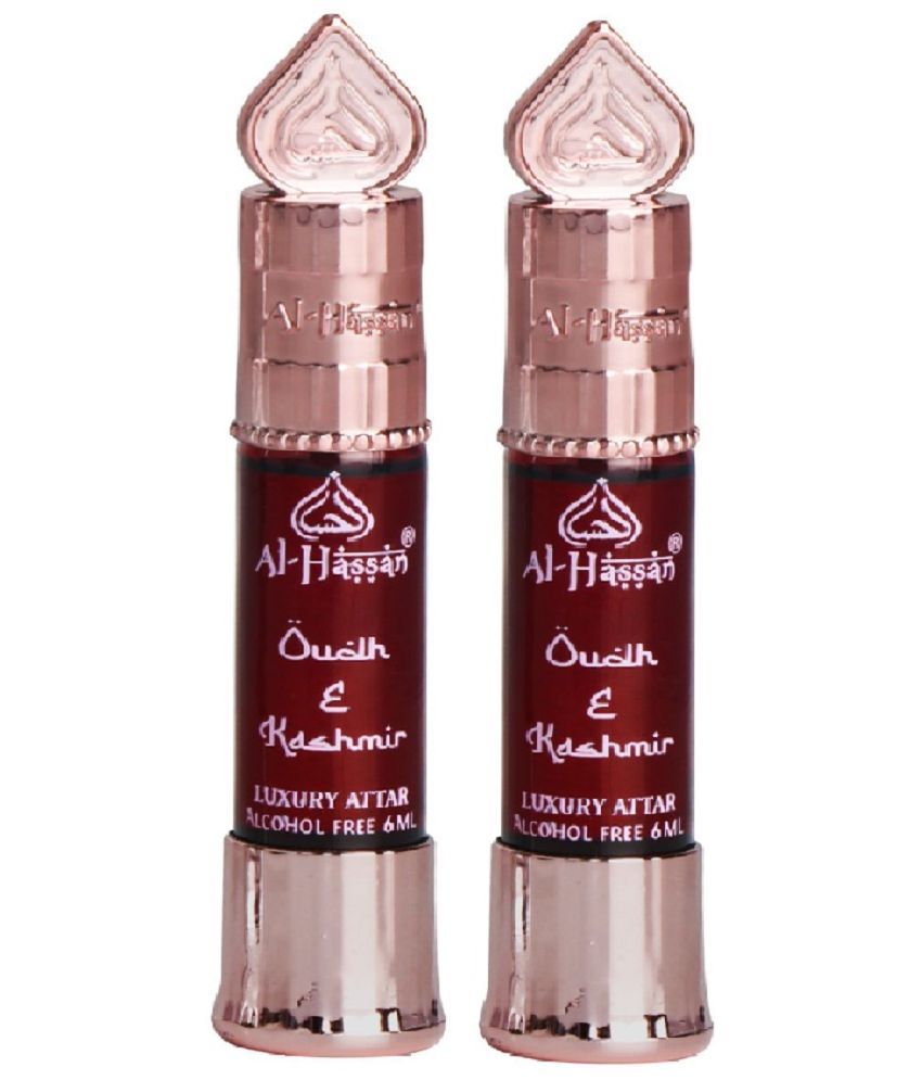     			Al - Hassan Oudh E Kashmir Attar For Men & Women - Pack of 4 (6ml Each) Alcohol Free Attar