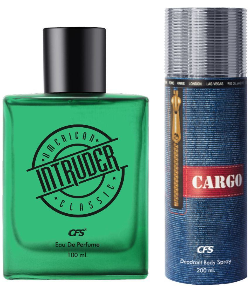     			CFS Intruder Green 100ml EDP Long Lasting Perfume & Cargo Blue 200ml Deodorant Body Spray