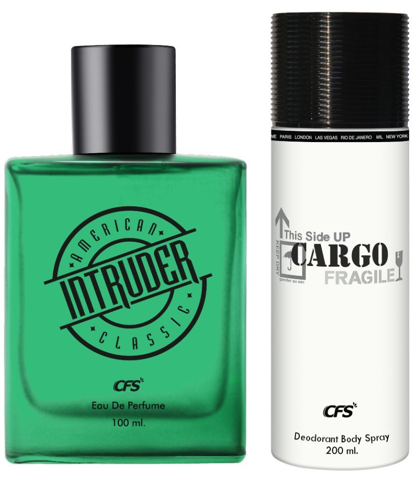     			CFS Intruder Green 100ml EDP Long Lasting Perfume & Cargo White 200ml Deodorant Body Spray