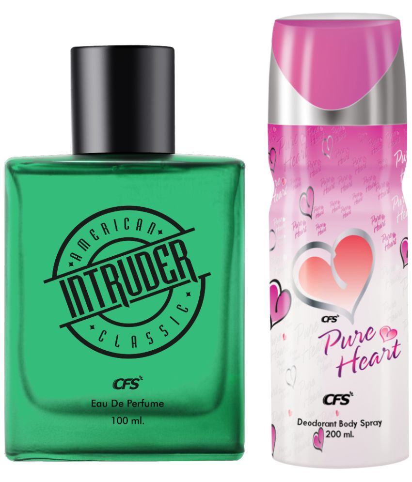     			CFS Intruder Green 100ml EDP Long Lasting Perfume & Pure Heart Pink 200ml Deodorant Body Spray