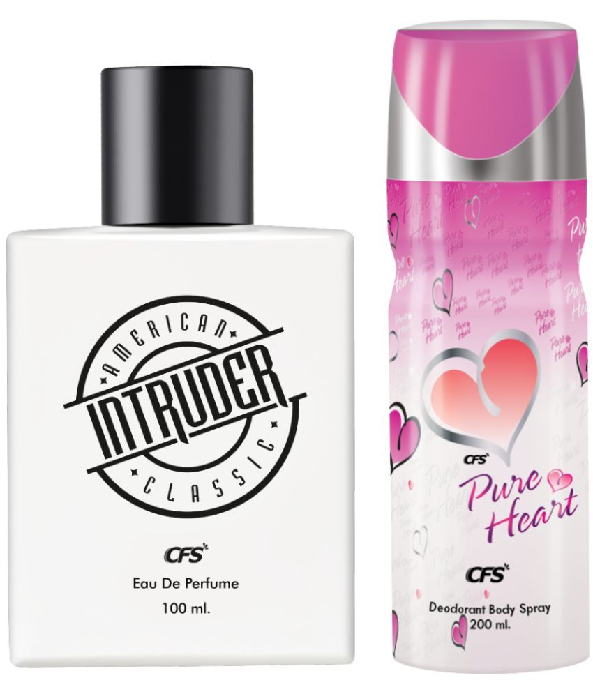     			CFS Intruder White 100ml EDP Long Lasting Perfume & Pure Heart Pink 200ml Deodorant Body Spray