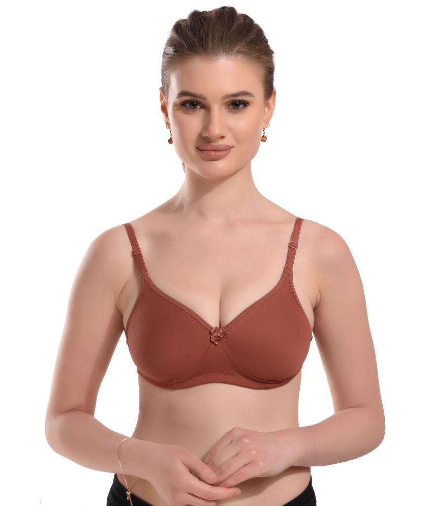     			Elina Cotton Heavily Padded Women's Push Up Bra ( Brown ) RM-HEMA-PAD-BROWN