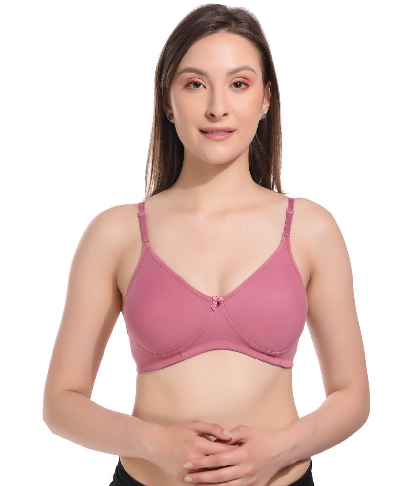     			Elina Maroon Cotton Lightly Padded Women's T-Shirt Bra ( Pack of 1 )