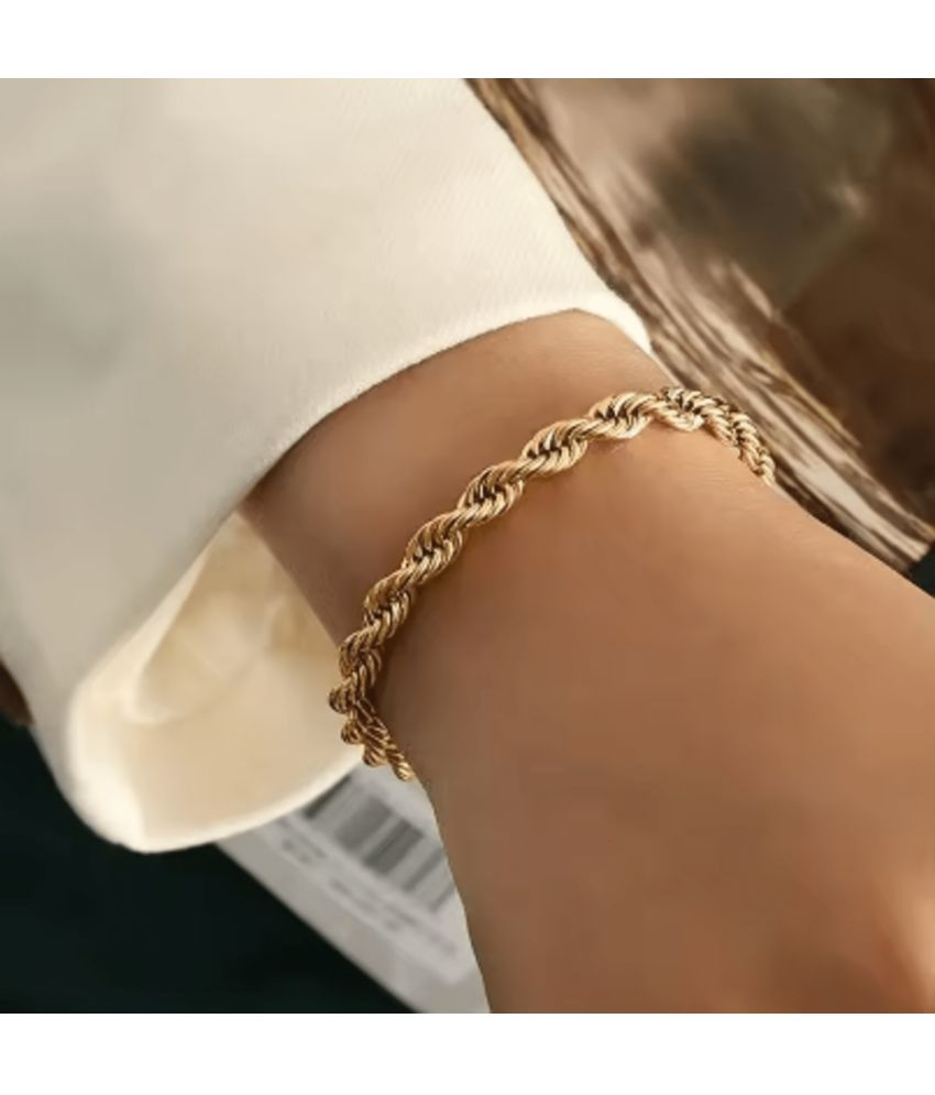     			FASHION FRILL Gold Bracelet ( Pack of 1 )