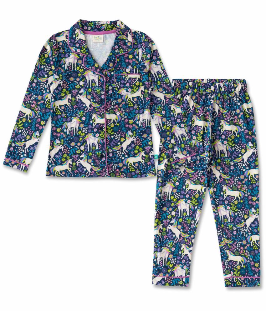     			Juscubs Pack of 1 Girls Cotton Night Suit Set ( Multicolor )