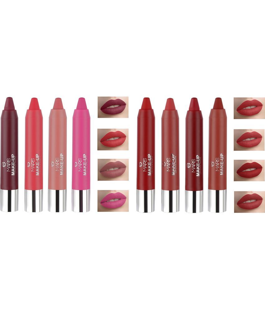     			Mars Ultra Matte Makeup Set of 8 Lipstick (Shade-B and Shade-E)