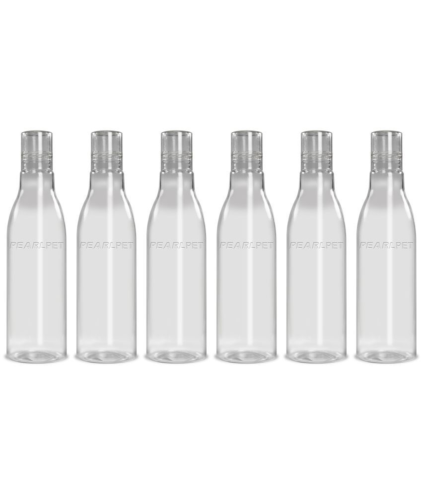     			PearlPet Delight-1000ML-TRANSPARENT-6PCS Transparent Plastic Water Bottle 1000 mL ( Set of 6 )