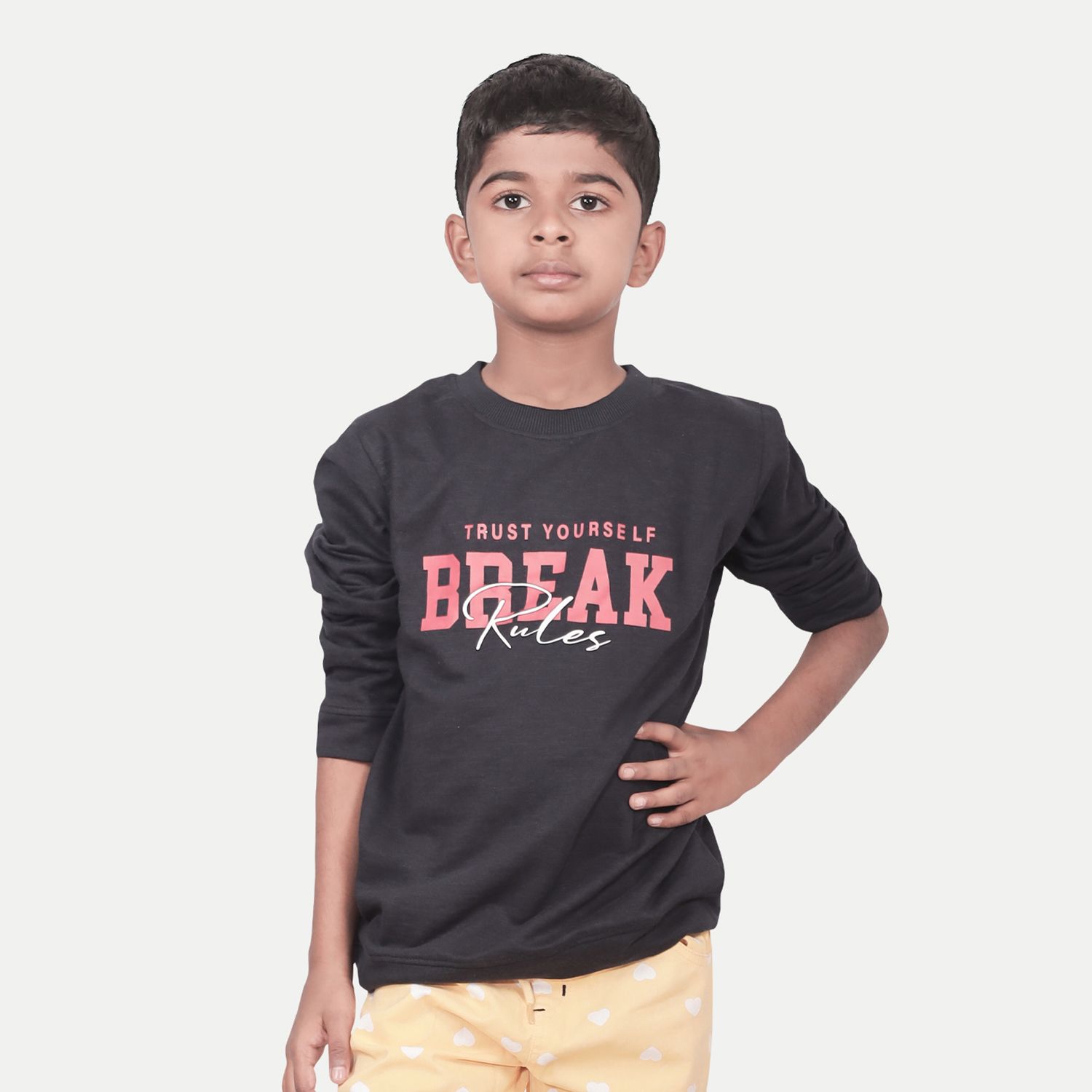     			Radprix Black Cotton Boys Sweatshirt ( Pack of 1 )