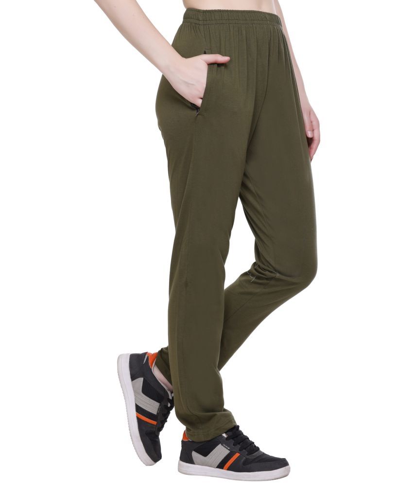     			Elpida Olive Cotton Women's Outdoor & Adventure Trackpants ( Pack of 1 )