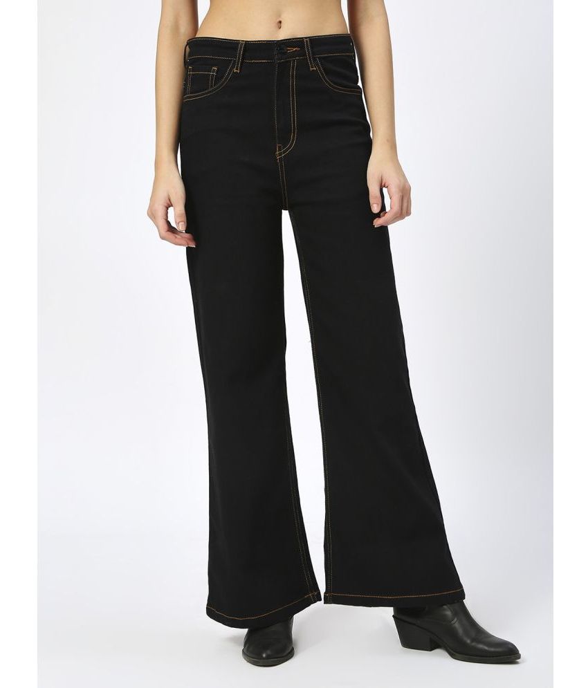     			HJ HASASI - Black Denim Wide Leg Women's Jeans ( Pack of 1 )