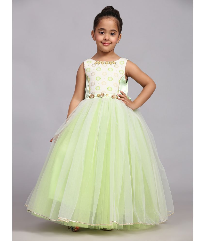     			Toy Balloon Kids Lime Green Net Girls Gown ( Pack of 1 )