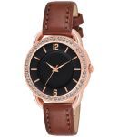 KIARVI GALLERY Brown Leather Analog Womens Watch