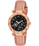 KIARVI GALLERY Peach Leather Analog Womens Watch