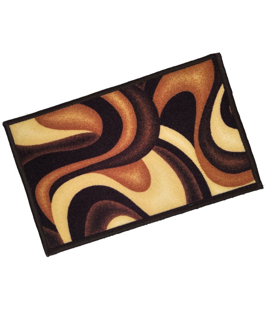     			ADIRNY - Anti-skid Polycotton Door Mat ( 59 X 39 cm ) Single - Brown