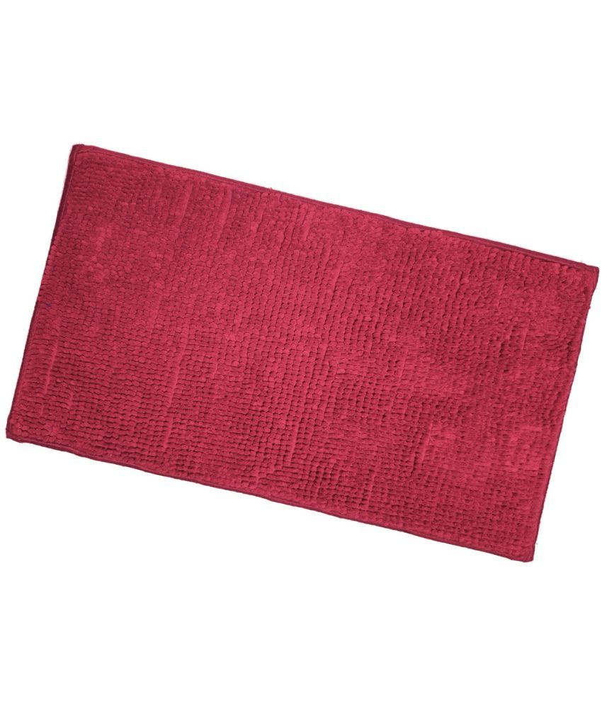     			ADIRNY - Anti-skid Polycotton Door Mat ( 69 X 44 cm ) Single - Maroon