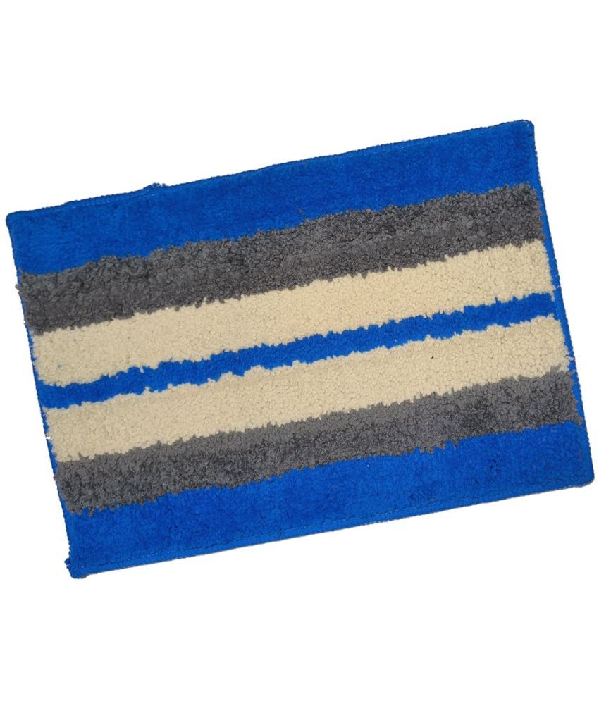     			ADIRNY - Anti-skid Polycotton Door Mat ( 59 X 39 cm ) Single - Blue