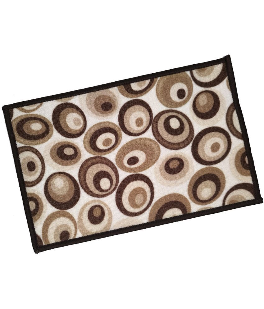     			ADIRNY - Anti-skid Polycotton Door Mat ( 59 X 39 cm ) Single - Brown