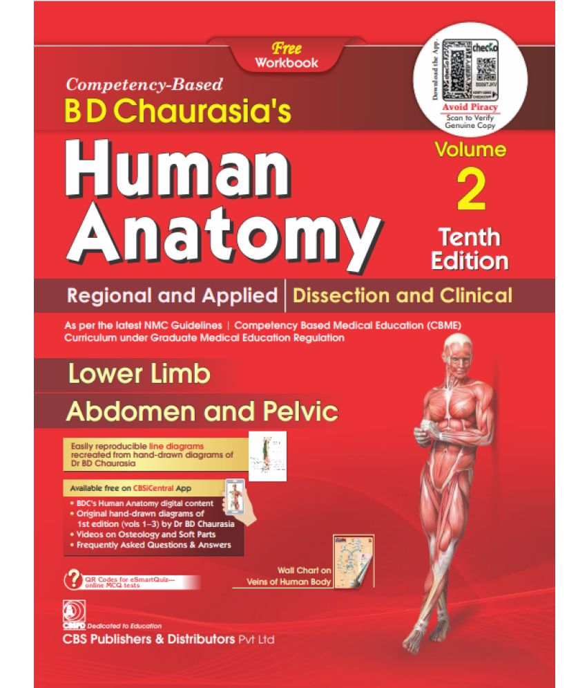     			BD Chaurasia’s Human Anatomy, with free Workbooks and BDC’s Human Anatomy e-books (Vol.2) 10th Edition